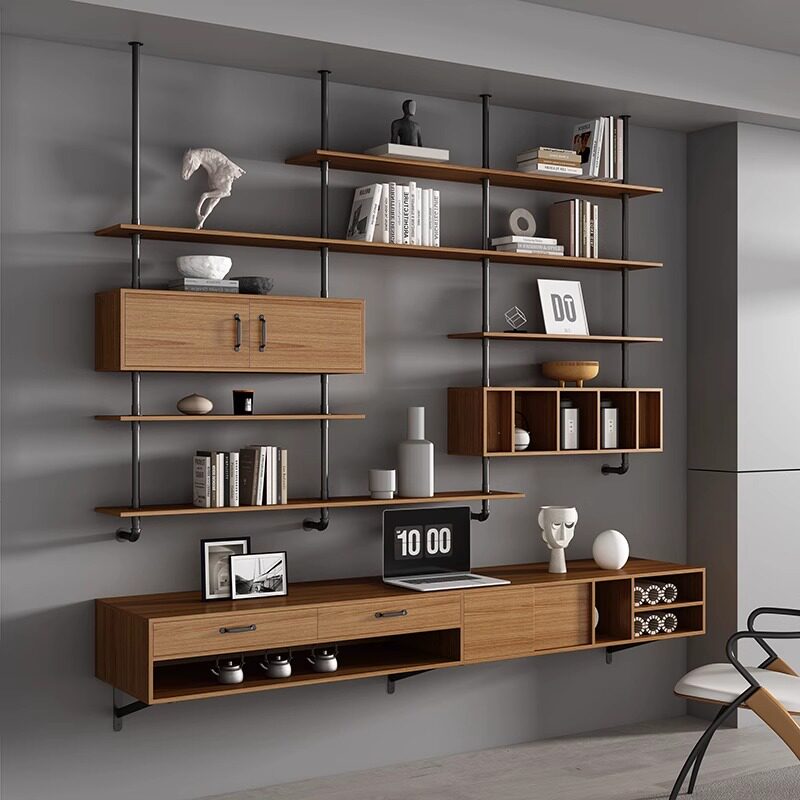 Bedroom Furniture - Modern Solid Wood Floating Desk Italian