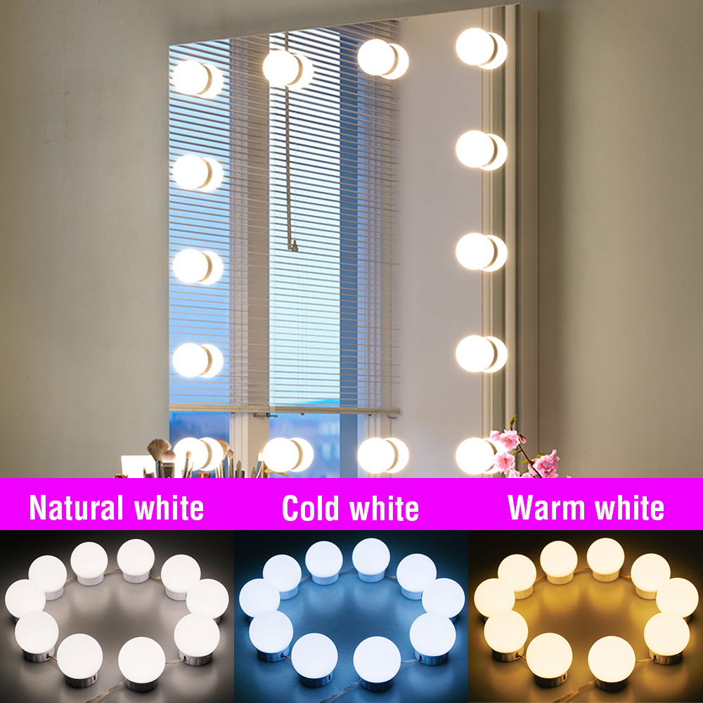 Dressing Table Vanity With Lighted Mirror - USB LED Vanity Mirror Lights Dressing