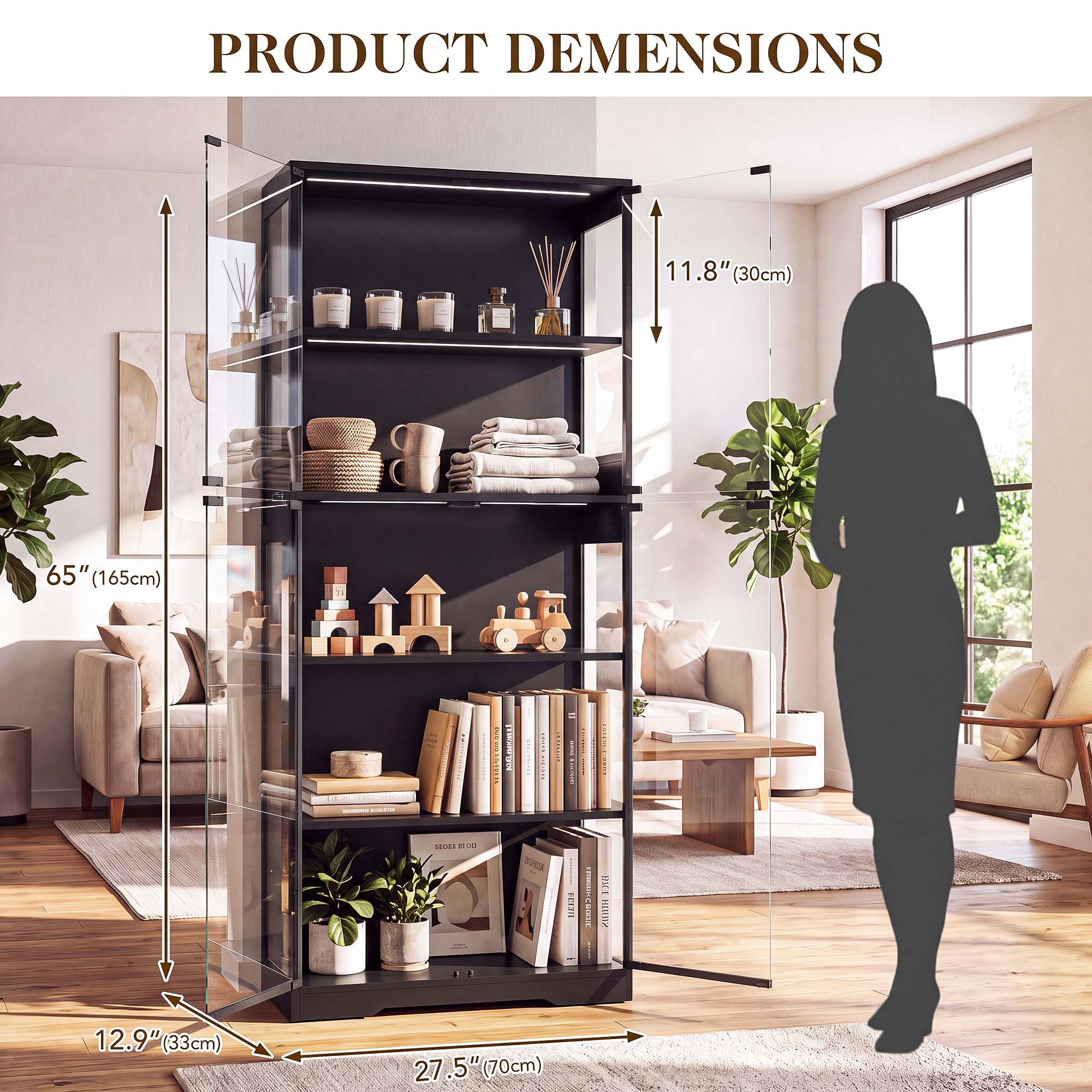 TCGBKAF 5‑Tier Display Cabinet - Office Furniture recension och pris