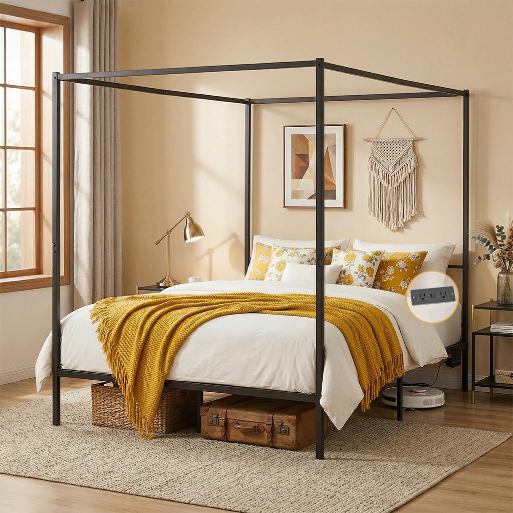 Canopy Bed Frame Queen Metal w - Canopy Bed Frame Metal Queen recension och pris