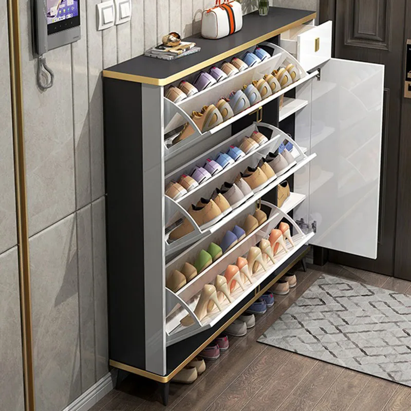 Ultra Thin Narrow Shoe Cabinet - Shoe Rack Cabinet Narrow Entryway recension och pris