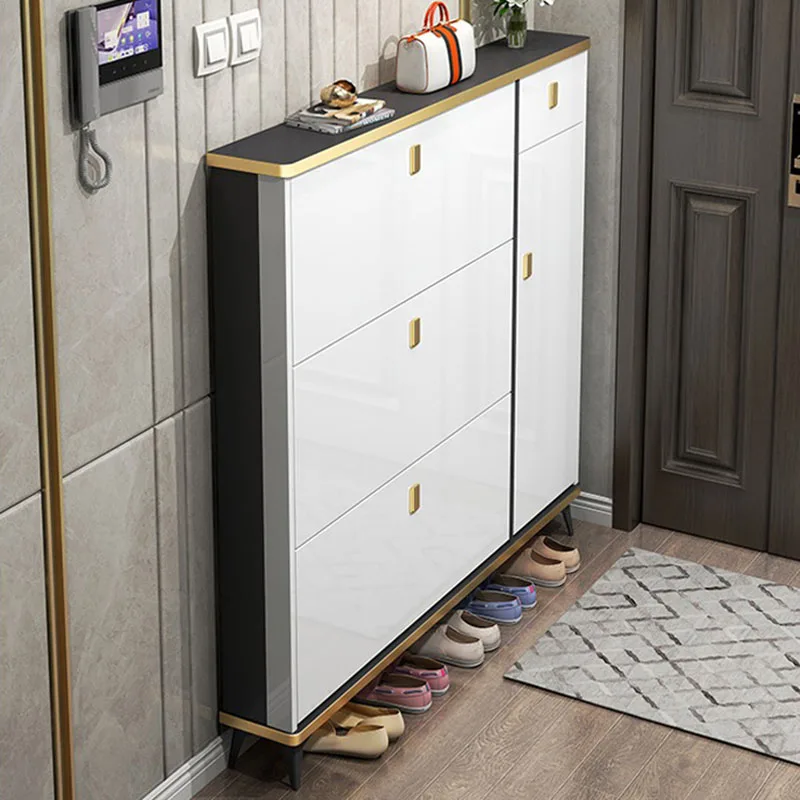 Ultra Thin Narrow Shoe Cabinet - Shoe Rack Cabinet Narrow Entryway recension och pris