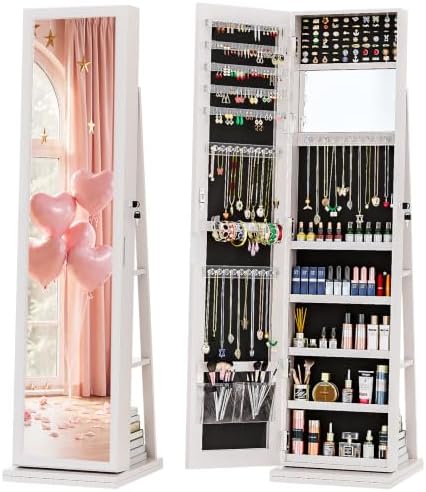 4-In-1 Jewelry Cabinet Jewelry - Full Length Mirror Jewelry Armoire recension och pris