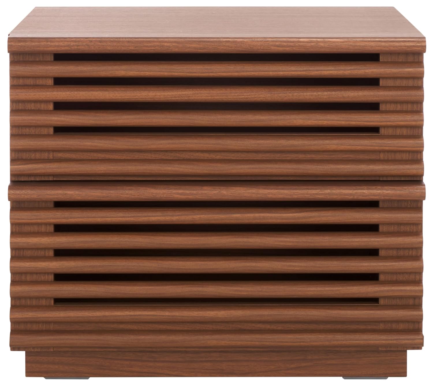 Averi Dark Walnut 2-Drawer Nig - Solid Wood Nightstand 2 Drawers recension och pris