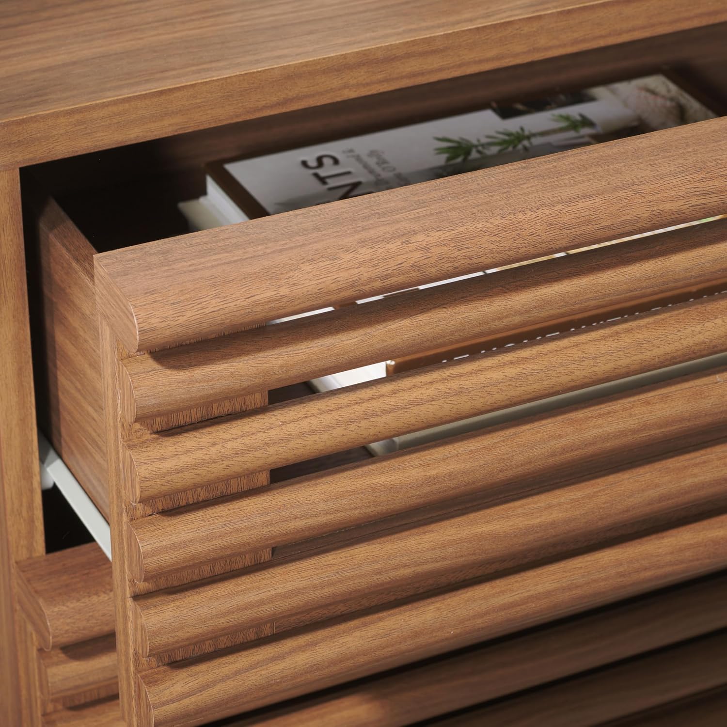 Averi Dark Walnut 2-Drawer Nig - Solid Wood Nightstand 2 Drawers recension och pris