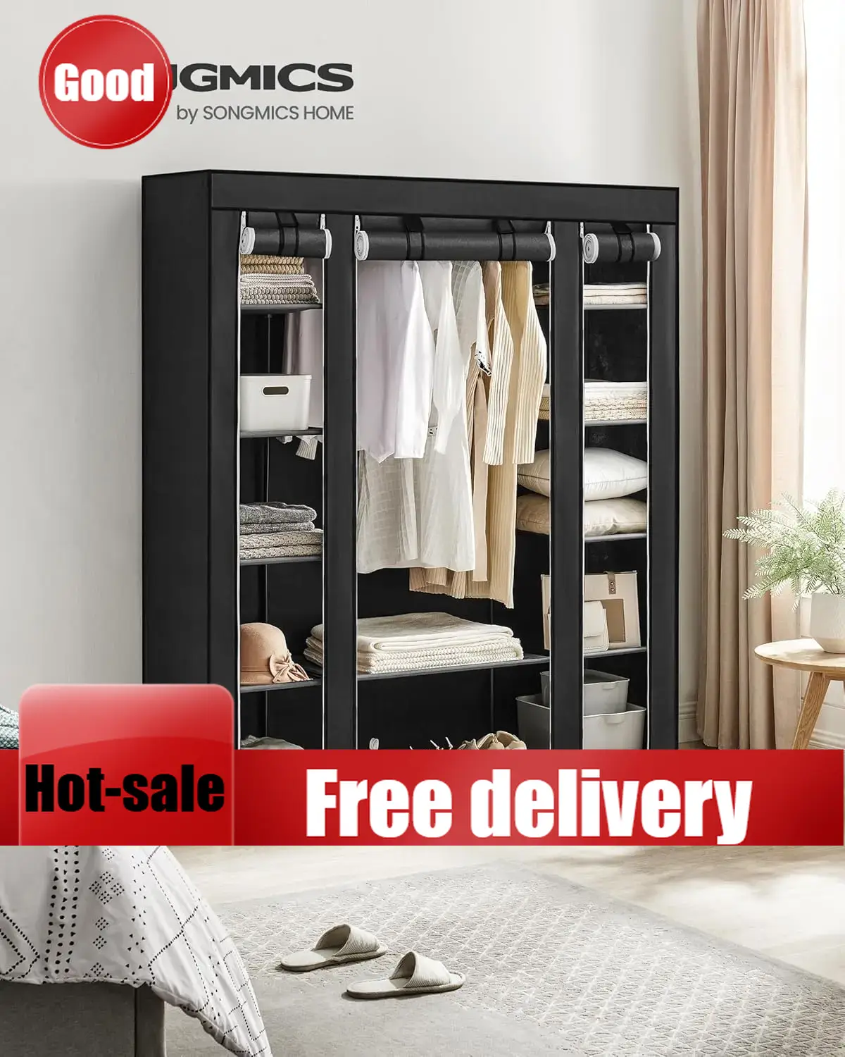 Cheng-Closet Wardrobe, Portabl - Wardrobe Closet Portable Fabric Cover recension och pris