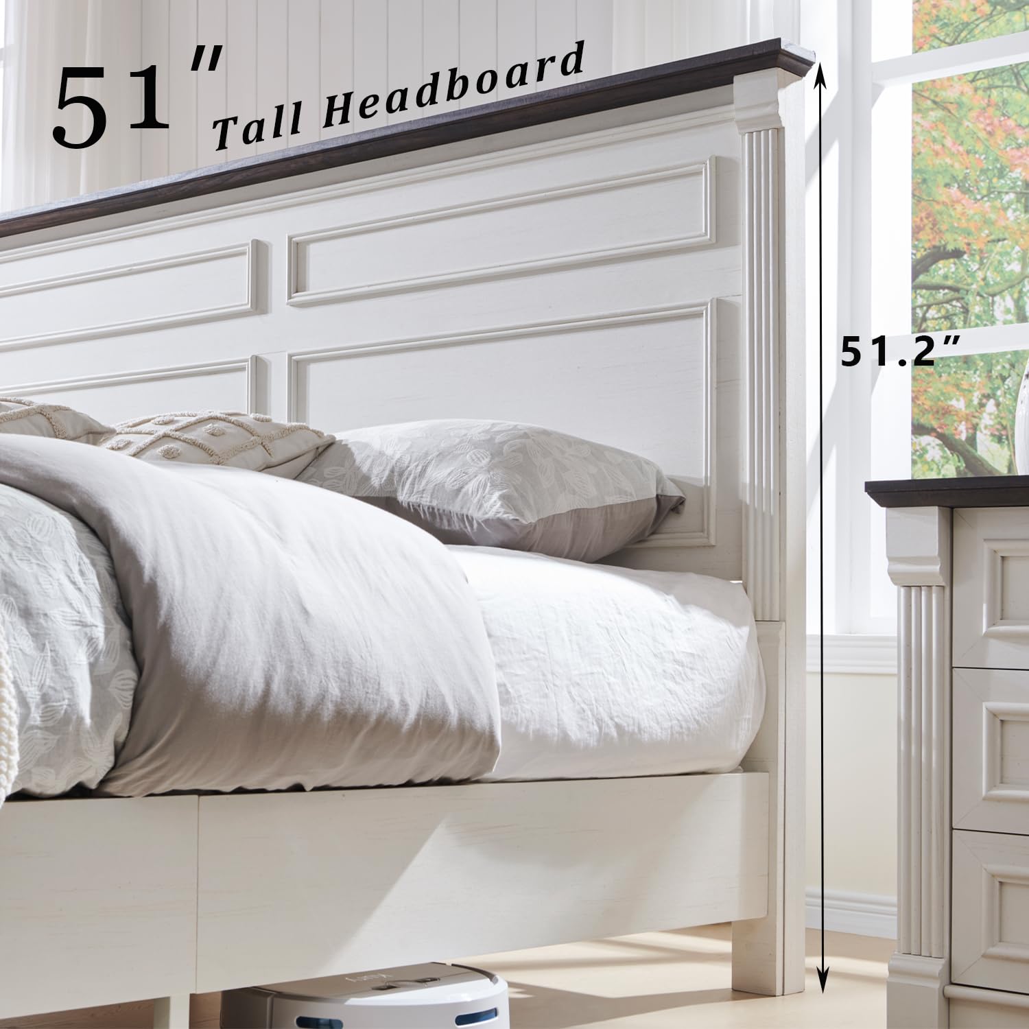 Farmhouse King Size Bed Frame  - King Size Bed Frame With Storage Drawers recension och pris
