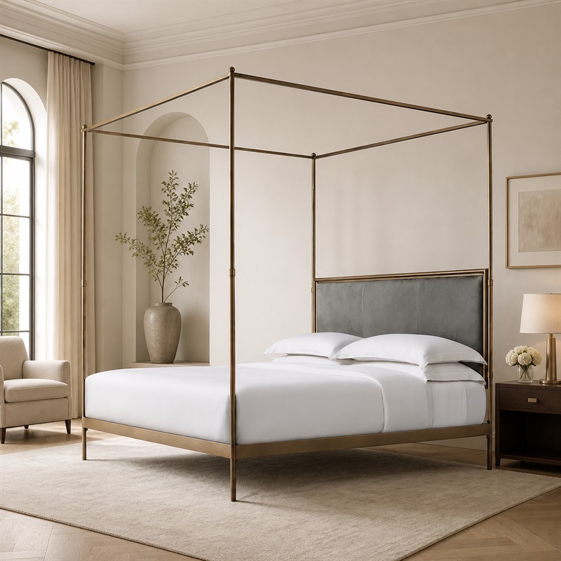 xx-French Style Modern Queen S - Canopy Bed Frame Metal Queen recension och pris