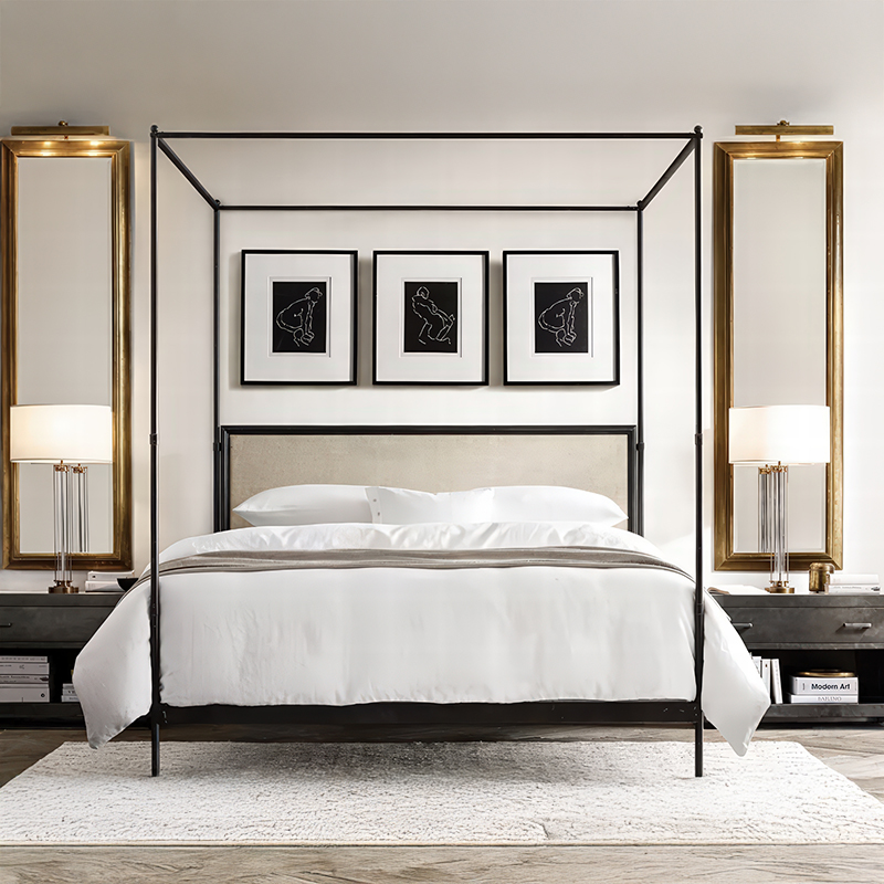 xx-French Style Modern Queen S - Canopy Bed Frame Metal Queen recension och pris
