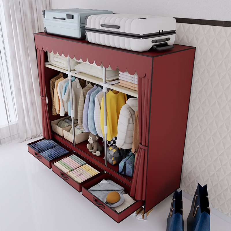 Portable Wardrobe clothes Clos - Wardrobe Closet Portable Fabric Cover recension och pris