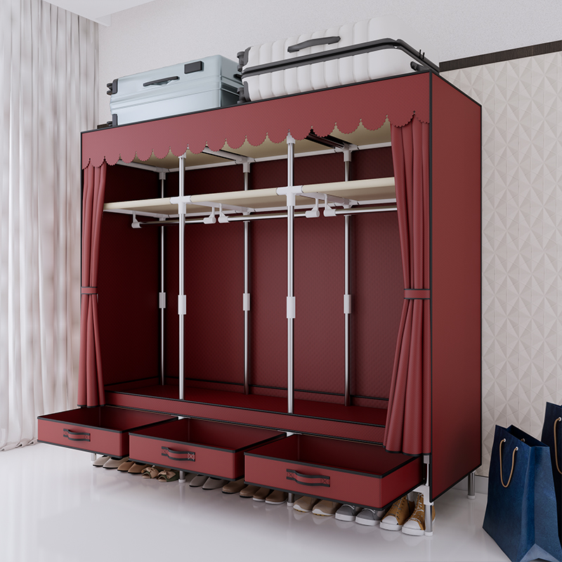 Portable Wardrobe clothes Clos - Wardrobe Closet Portable Fabric Cover recension och pris