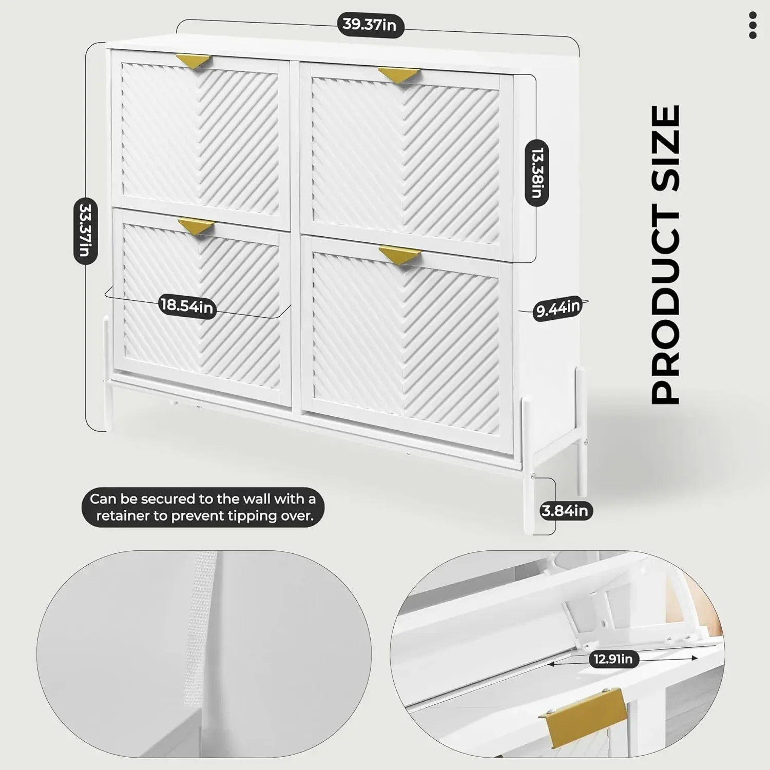 Shoe Cabinet Storage with 4 Fl - Shoe Rack Cabinet Narrow Entryway recension och pris