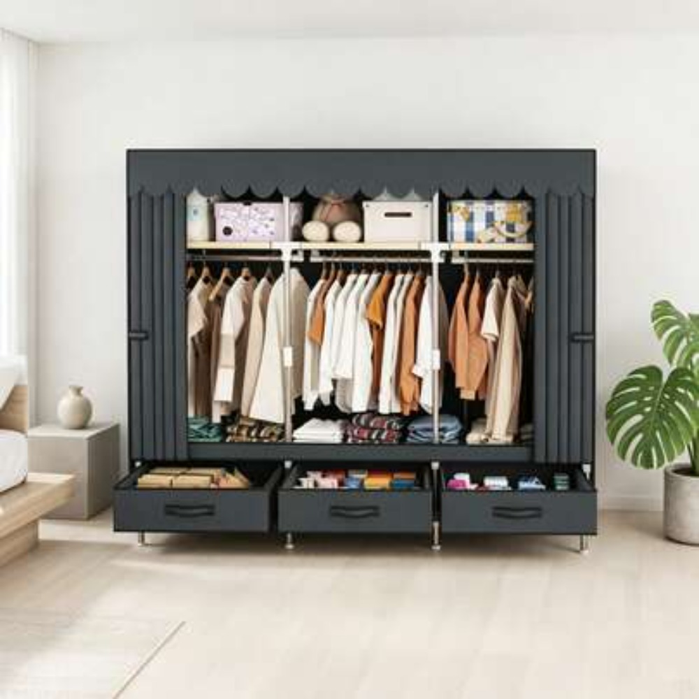 Portable Wardrobe Closet with  - Wardrobe Closet Portable Fabric Cover recension och pris