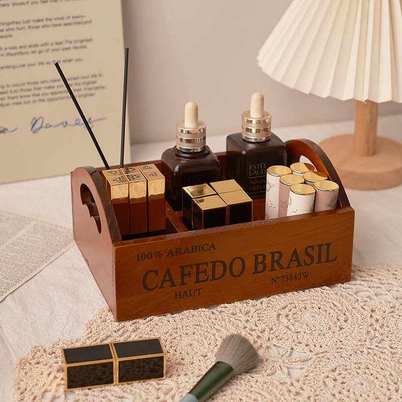 Zakka retro wooden portable si - Storage recension och pris
