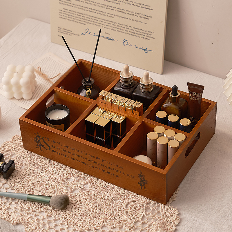Zakka retro wooden portable si - Storage recension och pris