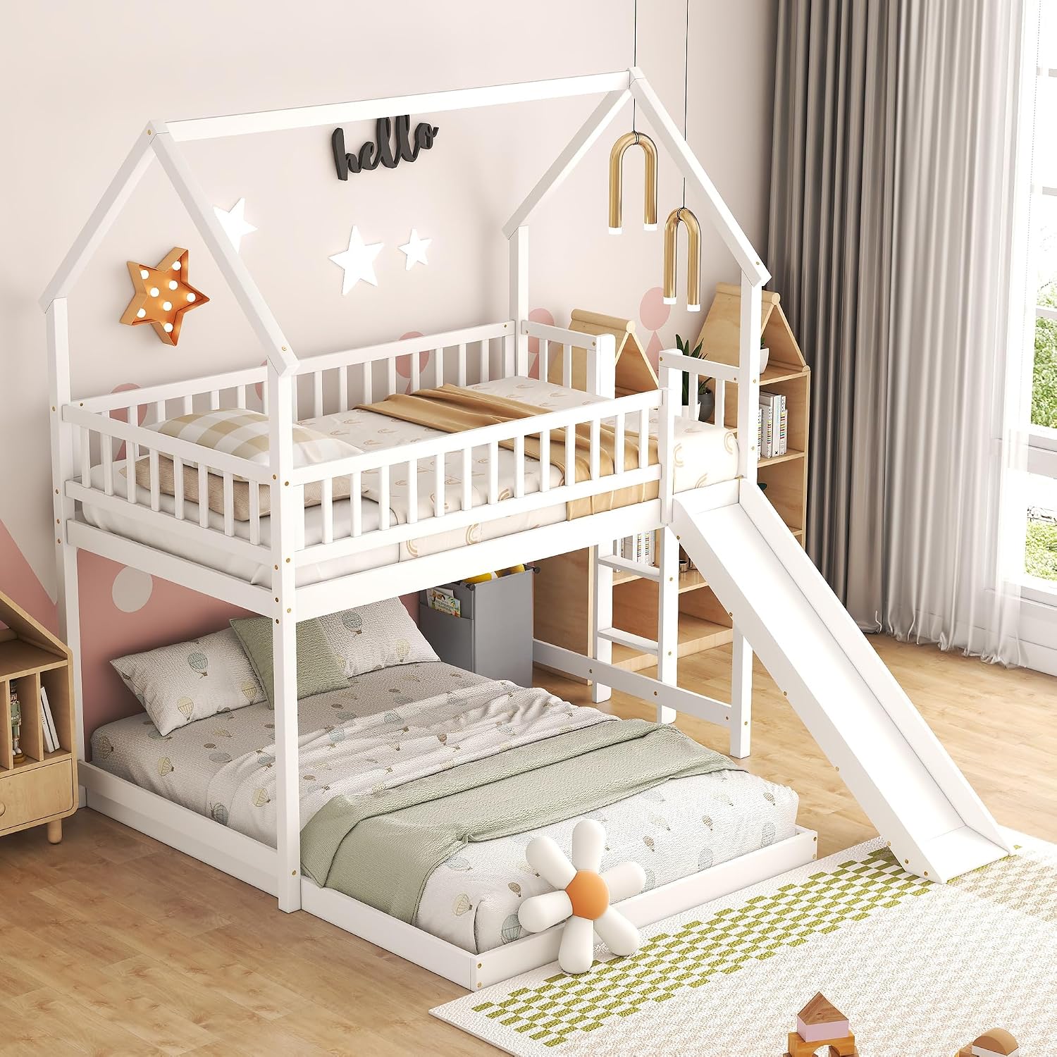 House Bunk Bed with Stairs and - Bunk Bed With Stairs And Slide recension och pris
