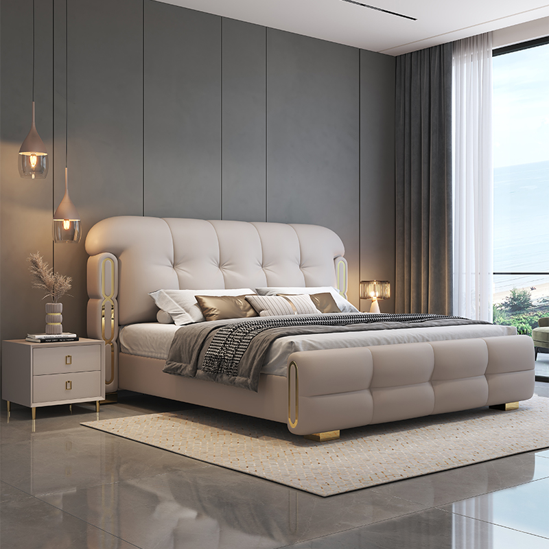 Modern Luxury Wooden Bedroom F - King Size Bed Frame With Storage Drawers recension och pris