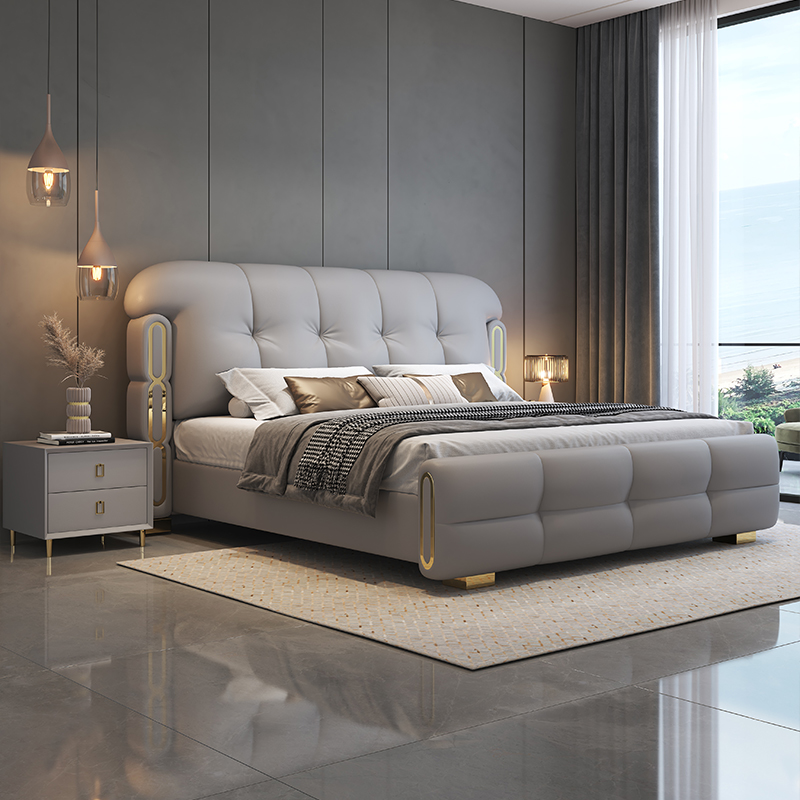 Modern Luxury Wooden Bedroom F - King Size Bed Frame With Storage Drawers recension och pris