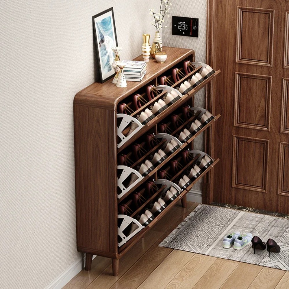 Slim Flip Door Shoe Cabinet Ru - Shoe Rack Cabinet Narrow Entryway recension och pris