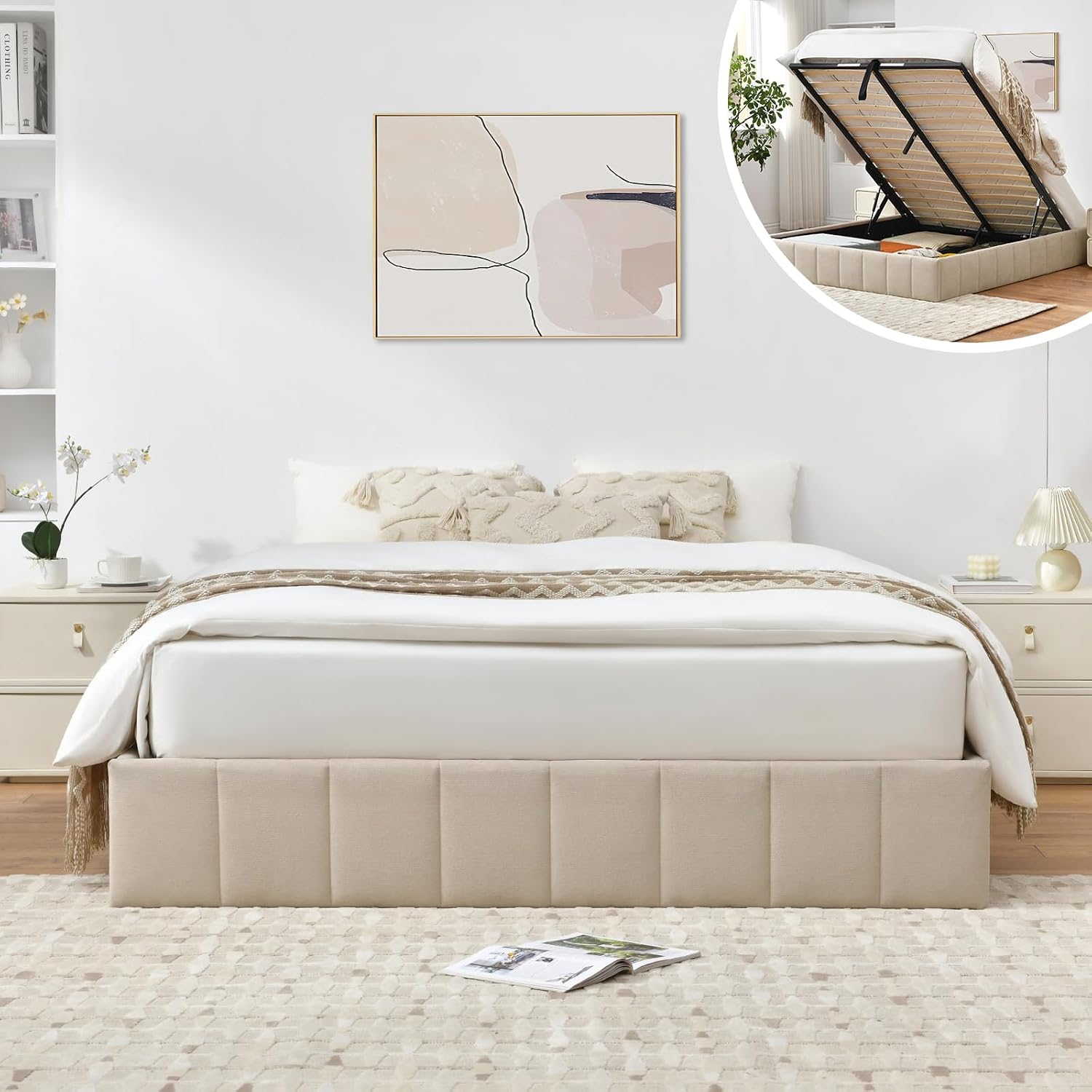 Full Size Lift Up Storage Bed  - Gas Lift Storage Bed Hydraulic recension och pris