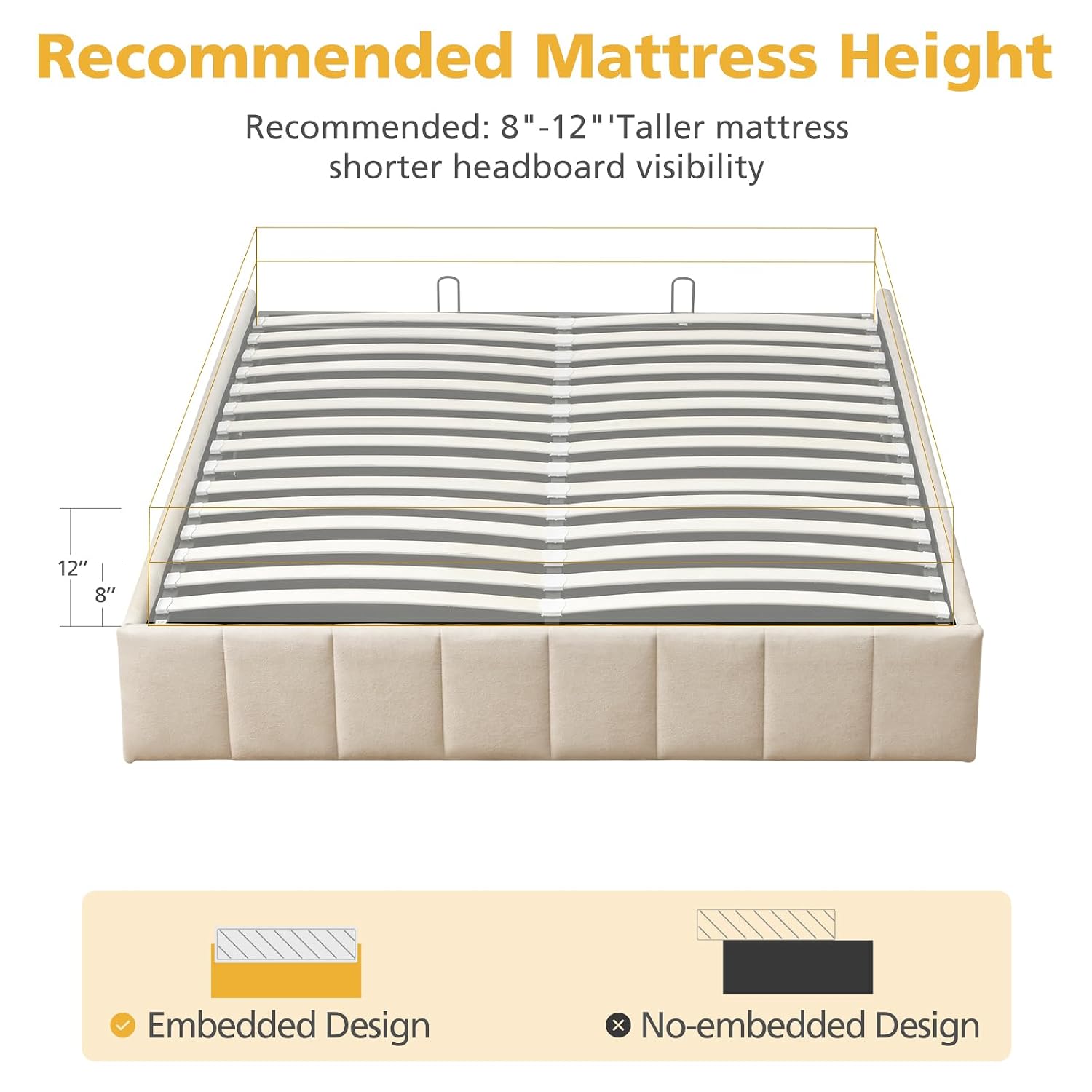 Full Size Lift Up Storage Bed  - Gas Lift Storage Bed Hydraulic recension och pris