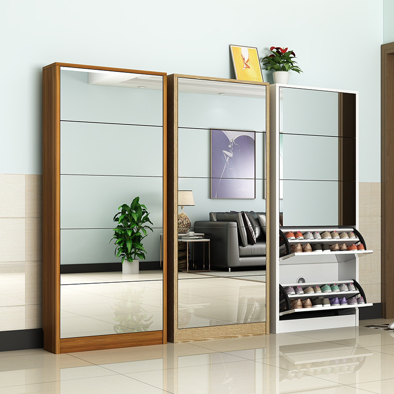 Modern Wooden Shoe Cabinet wit - Shoe Rack Cabinet Narrow Entryway recension och pris