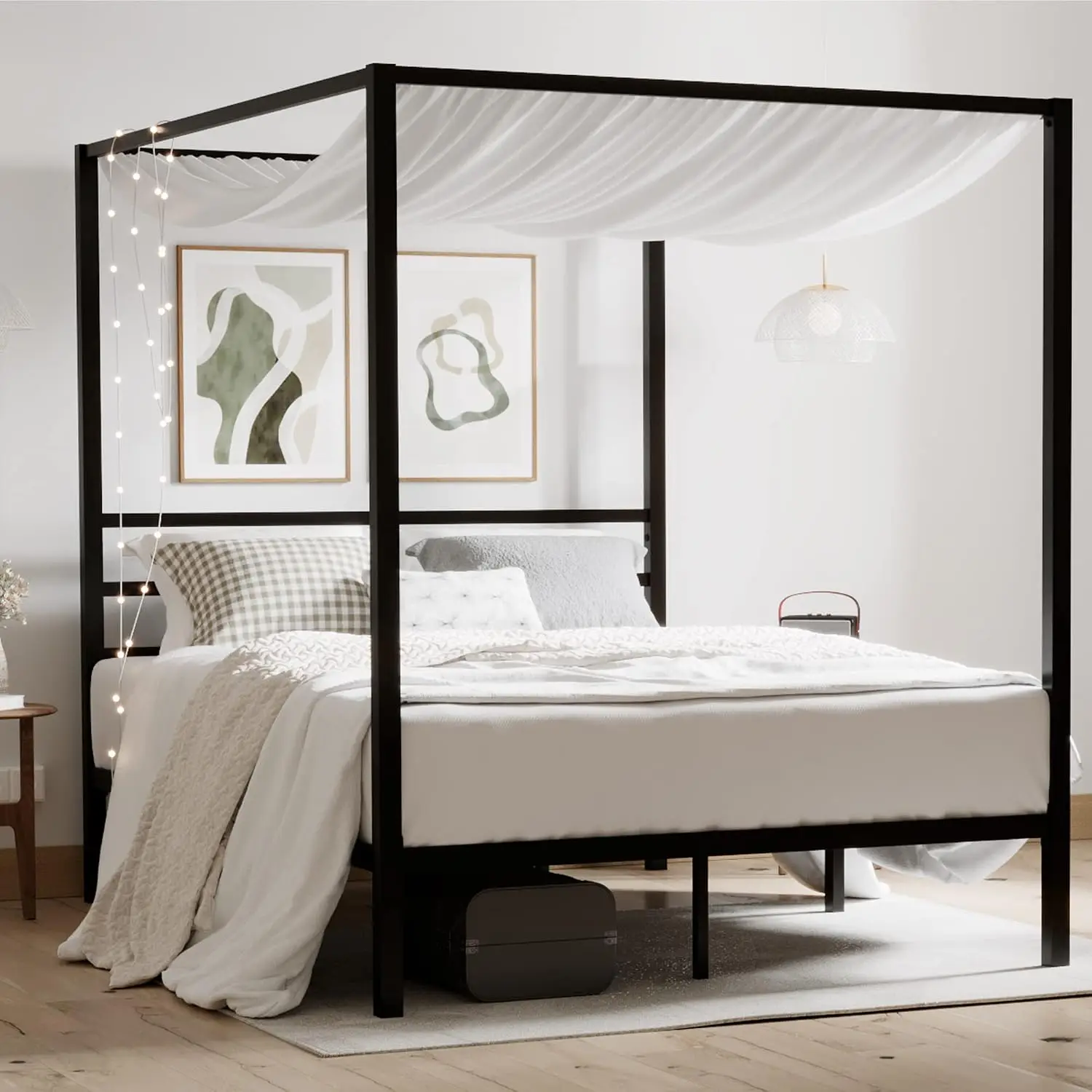 Queen Size Metal Canopy Bed Fr - Canopy Bed Frame Metal Queen recension och pris