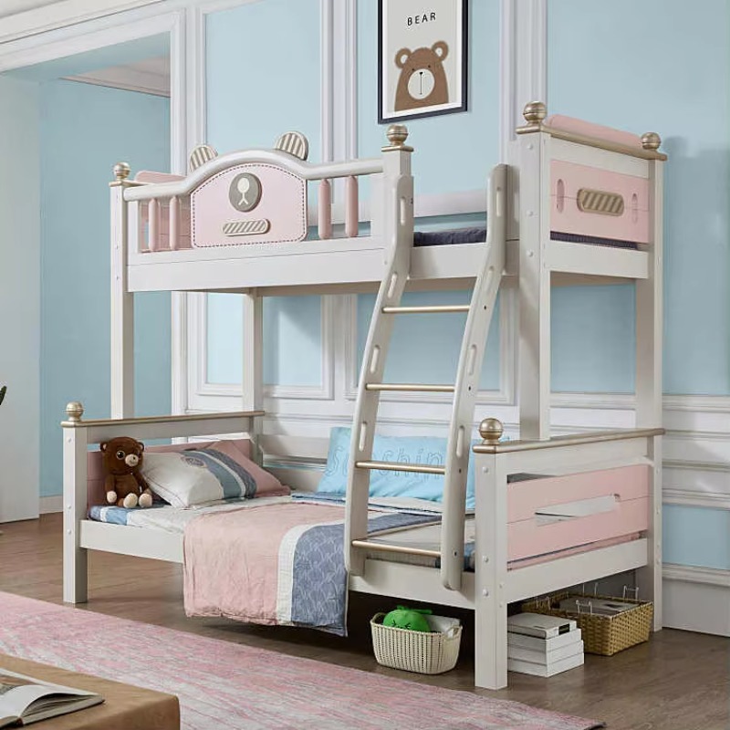 Modern Simple Solid Wood Multi - Bunk Bed With Stairs And Slide recension och pris