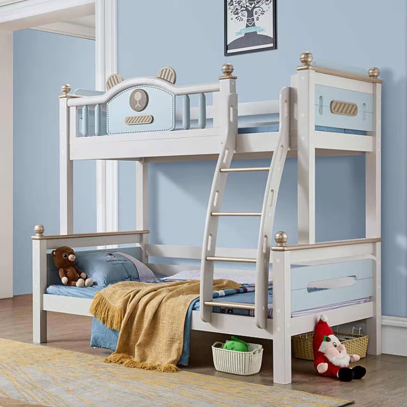 Modern Simple Solid Wood Multi - Bunk Bed With Stairs And Slide recension och pris
