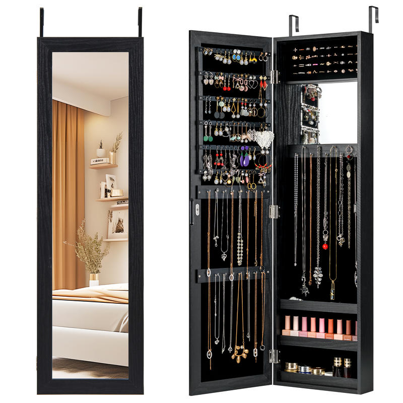 Locked Jewelry Armoire, Wall M - Full Length Mirror Jewelry Armoire recension och pris