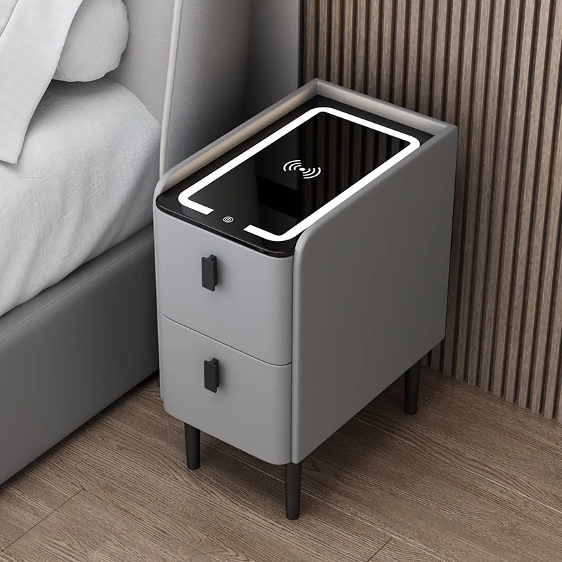 Nordic Style Wooded Bedside Ta - Solid Wood Nightstand 2 Drawers recension och pris