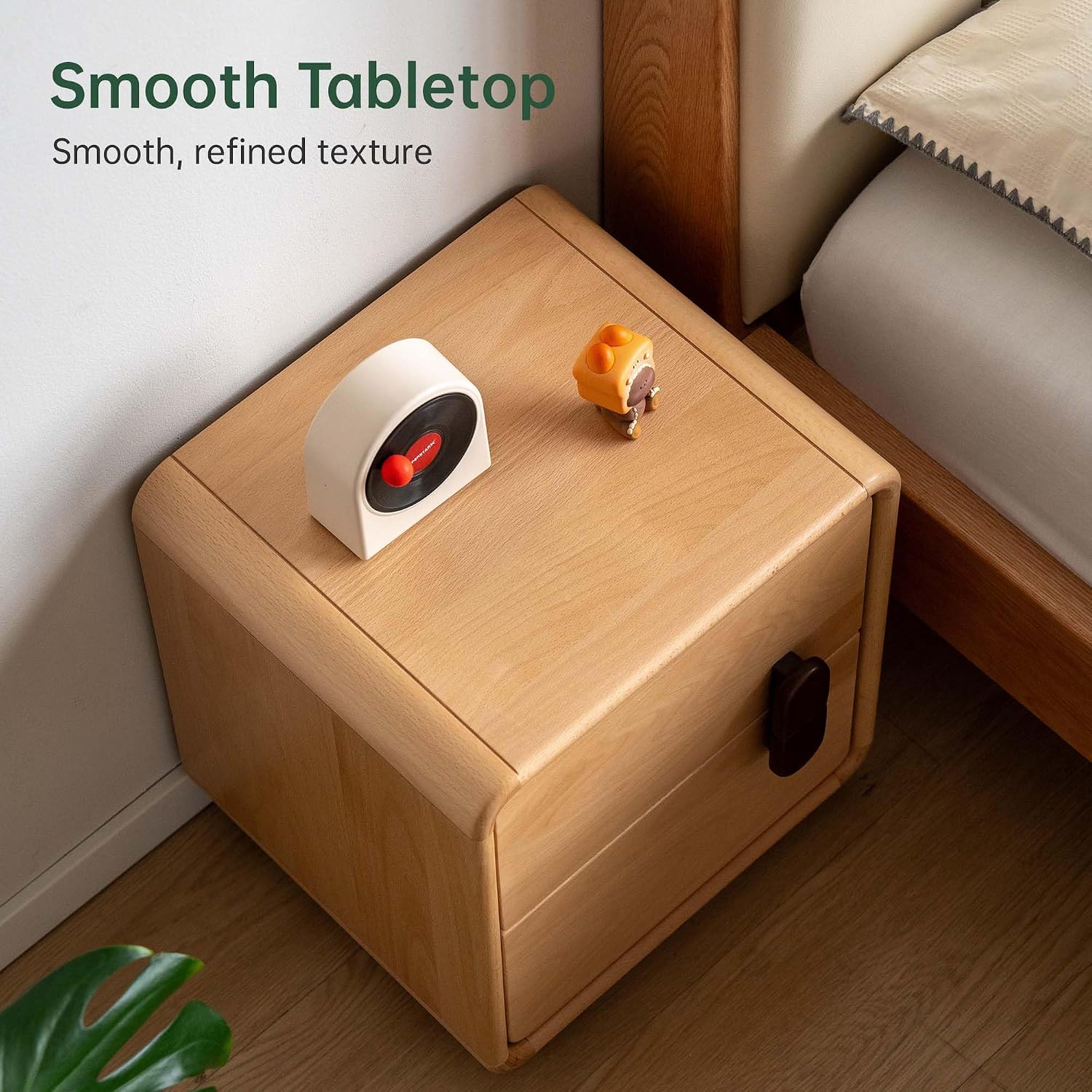 Solid Wood 2-Drawer Nightstand - Solid Wood Nightstand 2 Drawers recension och pris