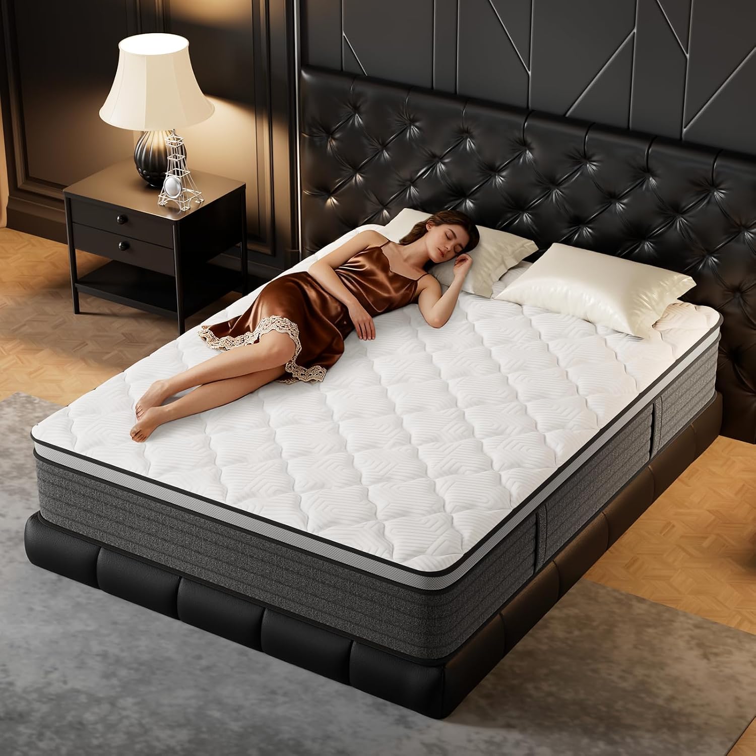 Queen Mattress 12 Inch Hybrid  - Memory Foam Mattress In A Box Queen recension och pris
