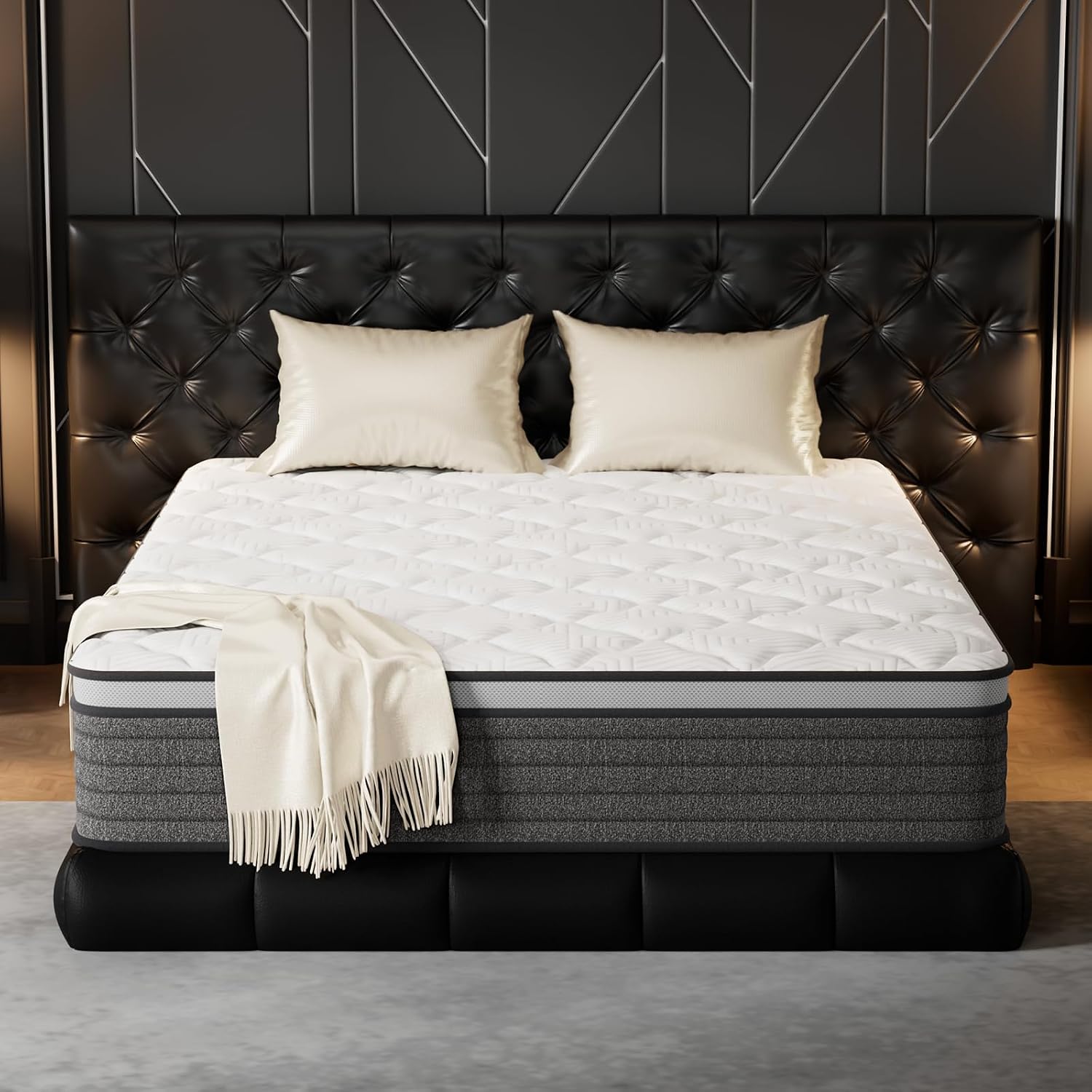 Queen Mattress 12 Inch Hybrid  - Memory Foam Mattress In A Box Queen recension och pris