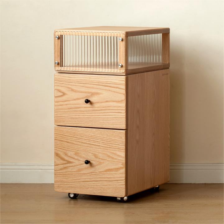 #Solid Oak Wood Hotel Bedroom  - Solid Wood Nightstand 2 Drawers recension och pris