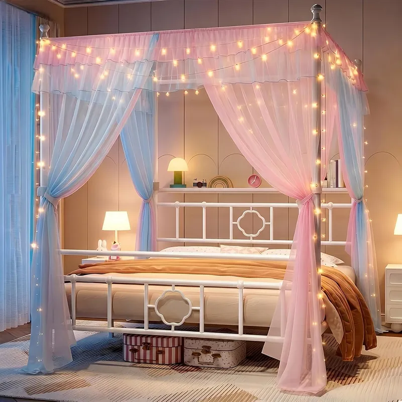 Queen Canopy Bed Frame with St - Canopy Bed Frame Metal Queen recension och pris