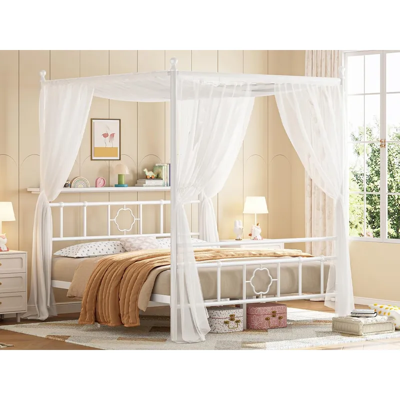 Queen Canopy Bed Frame with St - Canopy Bed Frame Metal Queen recension och pris