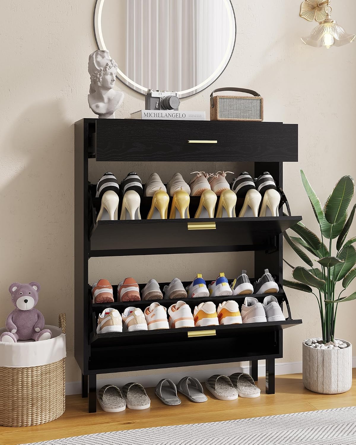 Narrow Shoe Cabinet Storage fo - Shoe Rack Cabinet Narrow Entryway recension och pris