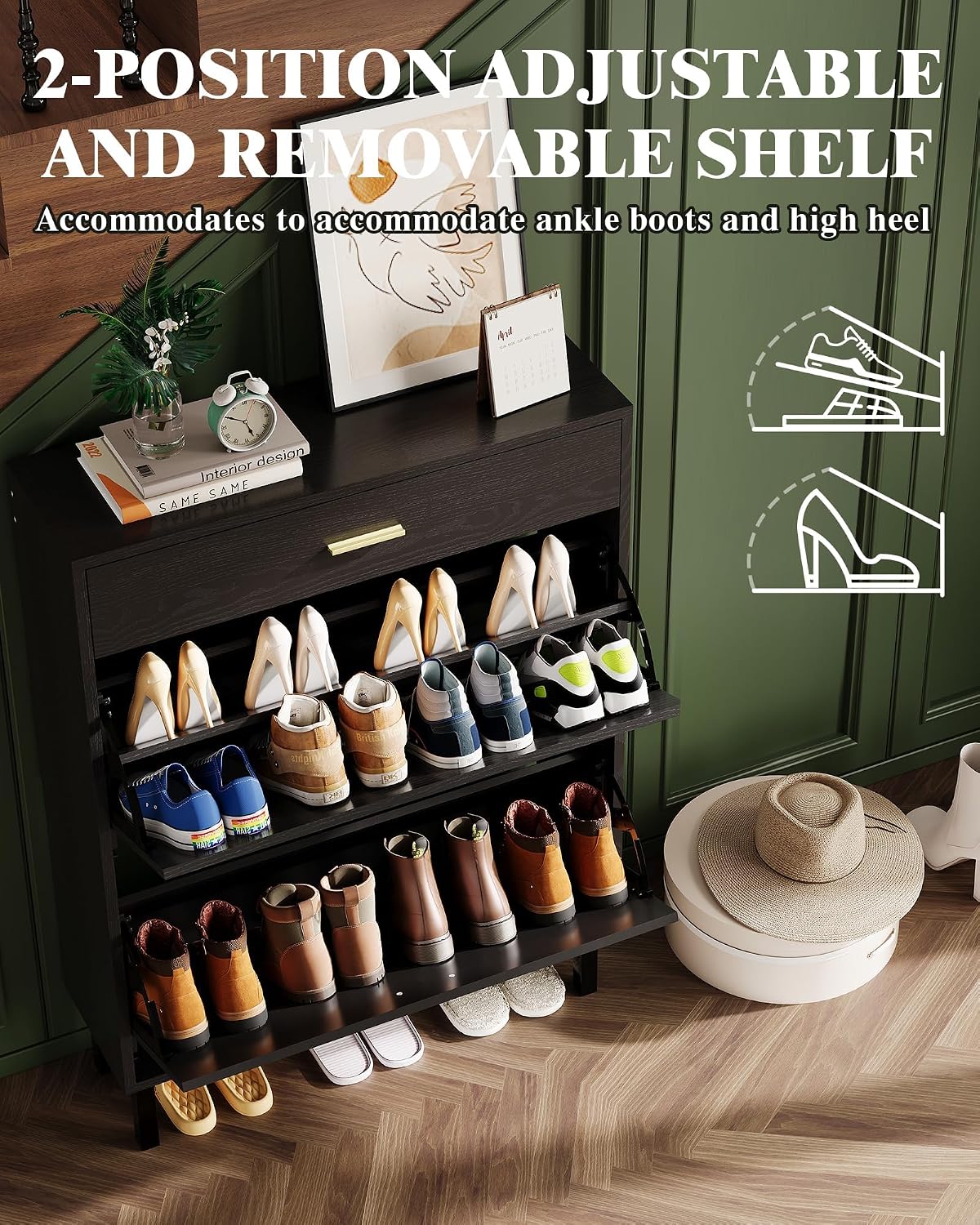 Narrow Shoe Cabinet Storage fo - Shoe Rack Cabinet Narrow Entryway recension och pris