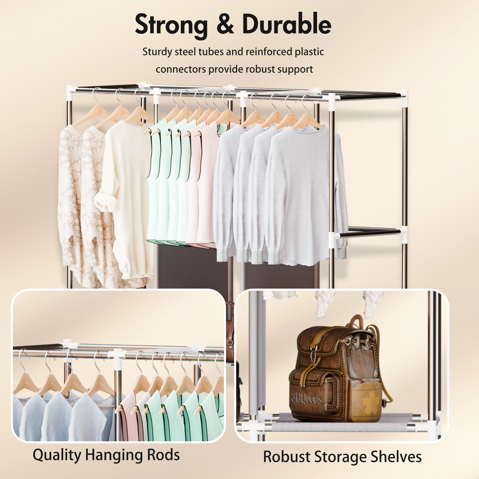 51-Inch Portable Closet Wardro - Wardrobe Closet Portable Fabric Cover recension och pris