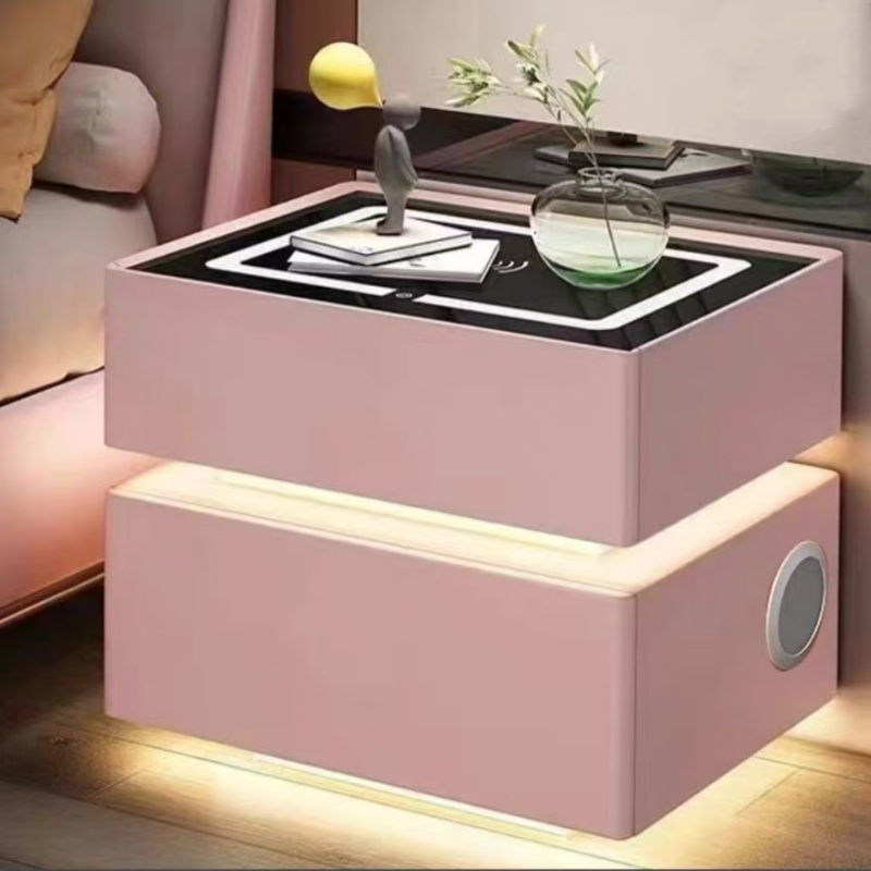 Modern Style Solid Wood Bedsid - Solid Wood Nightstand 2 Drawers recension och pris