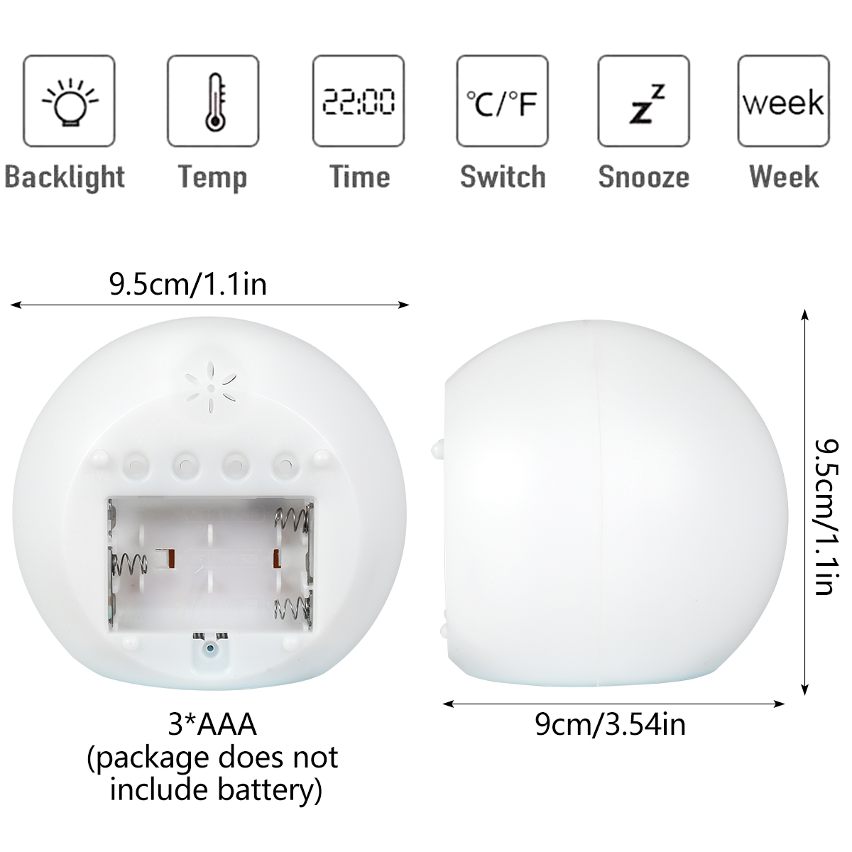 Kids Digital Alarm Clock LED M - Floating Nightstand With Led Light recension och pris