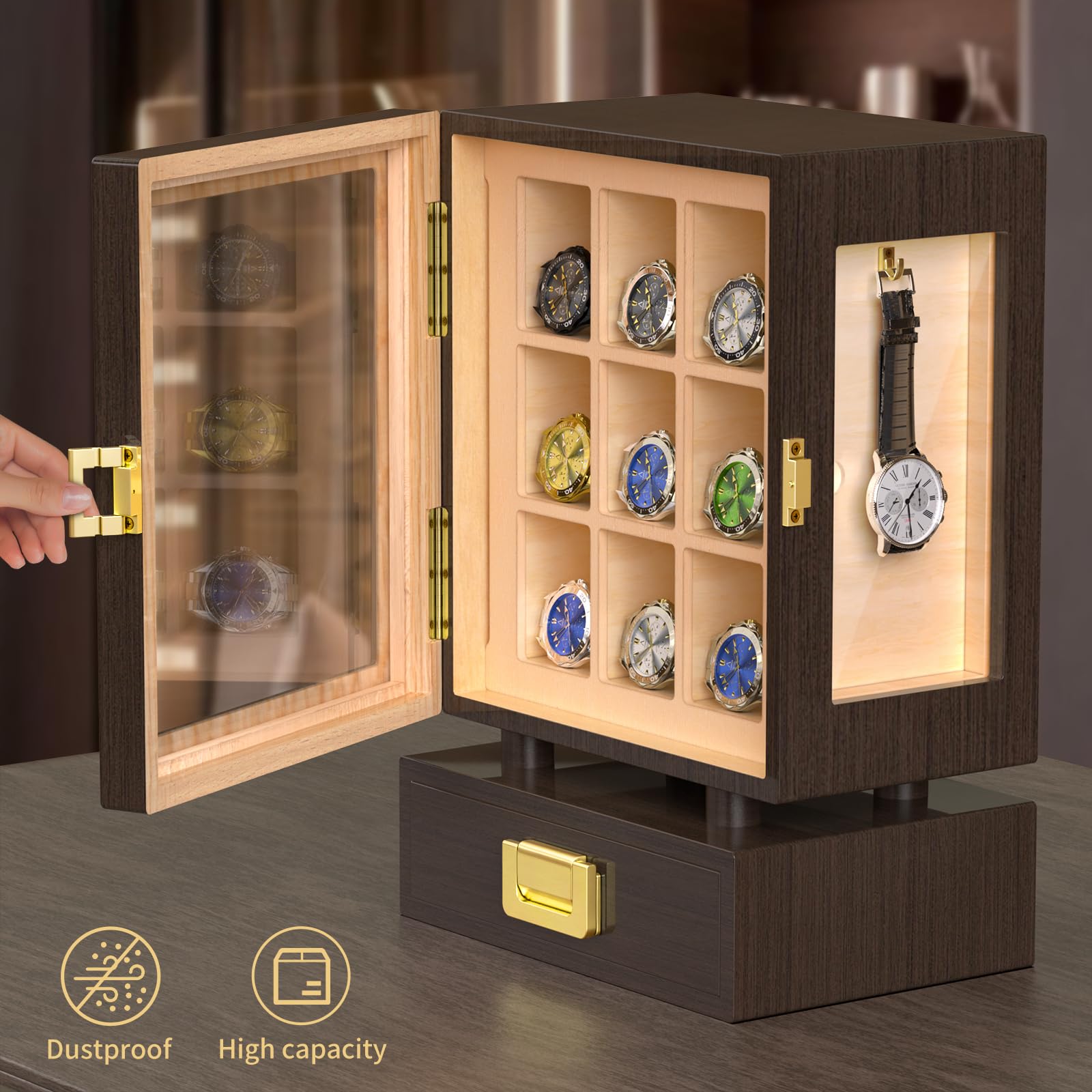 Custom Rectangle Wooden Watch  - Storage recension och pris