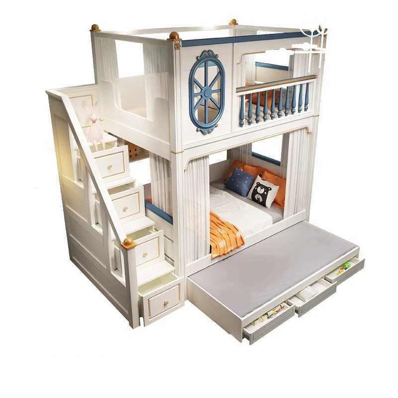 -For Luxury Kids Bedroom Furni - Bunk Bed With Stairs And Slide recension och pris