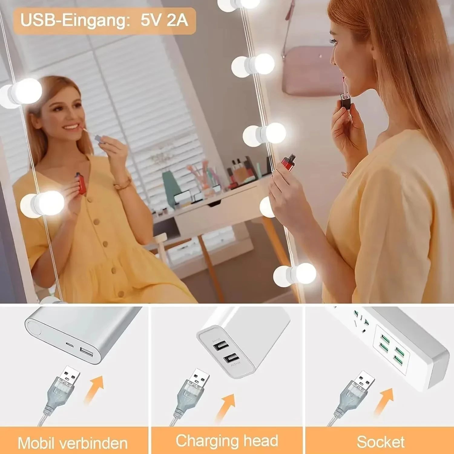 Hollywood Vanity Mirror Lights - Dressing Table Vanity With Lighted Mirror recension och pris