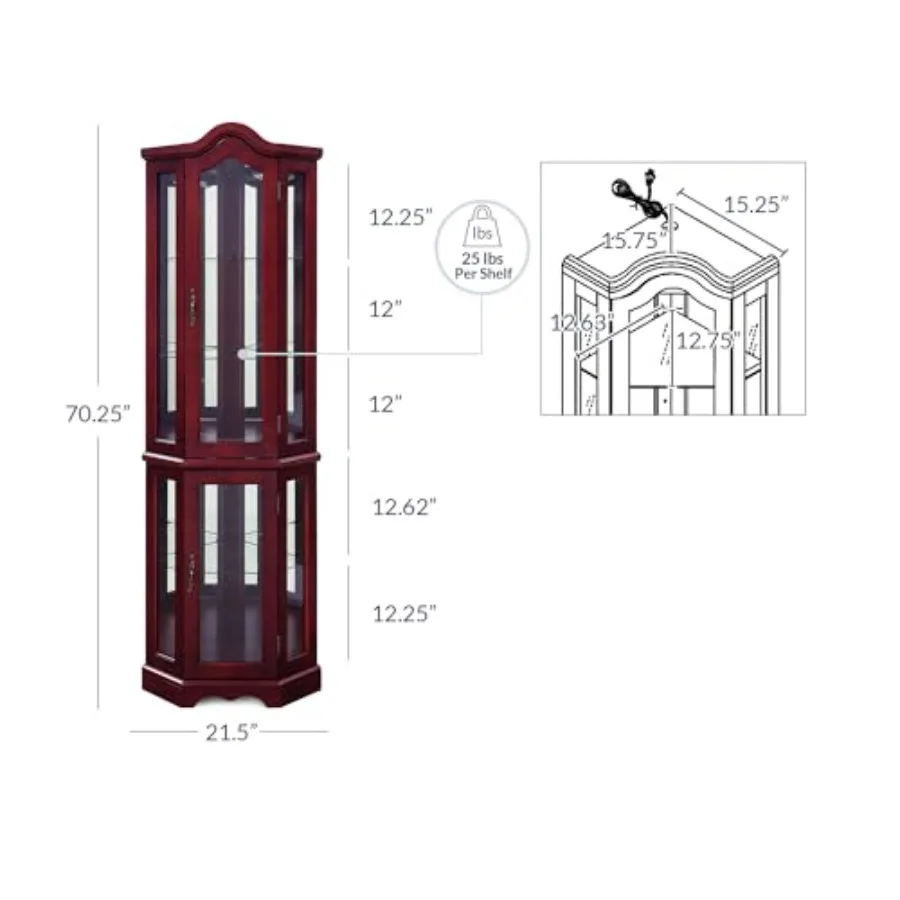 Lighted Corner Display Curved  - Storage recension och pris