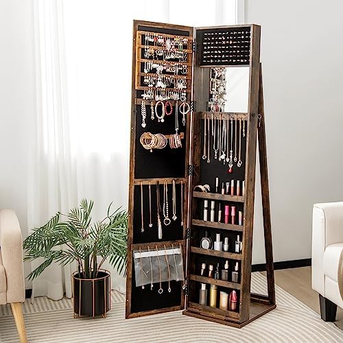 Jewelry Armoire with Full Leng - Full Length Mirror Jewelry Armoire recension och pris