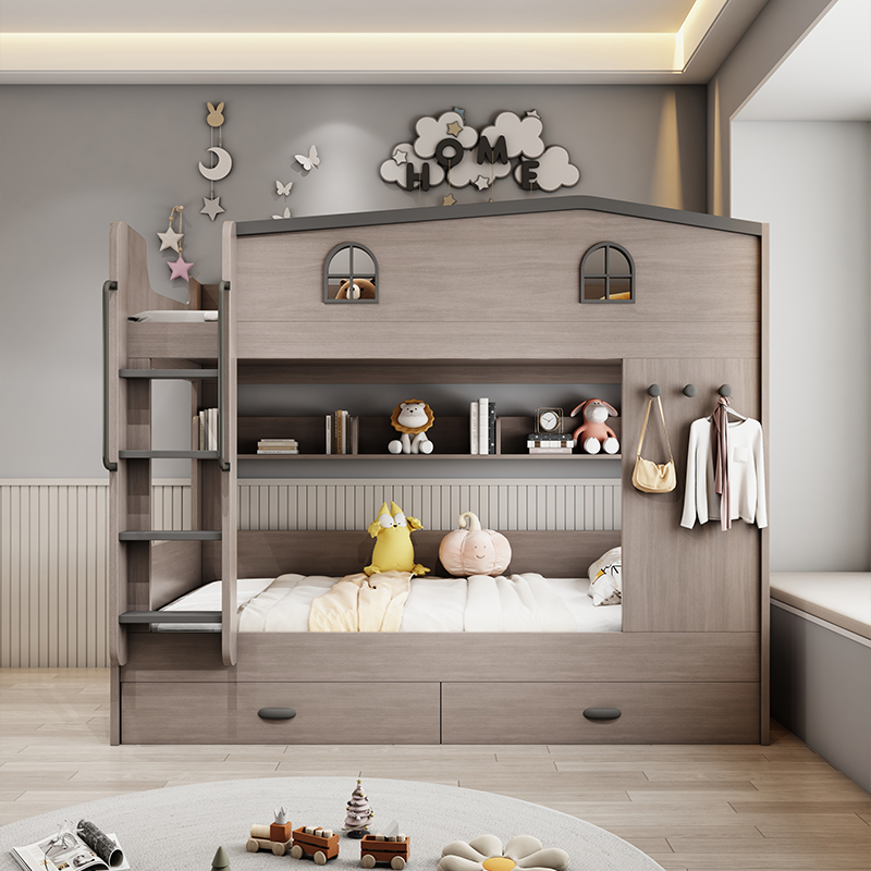 Nordic Double Decker Kids Beds - Bunk Bed With Stairs And Slide recension och pris