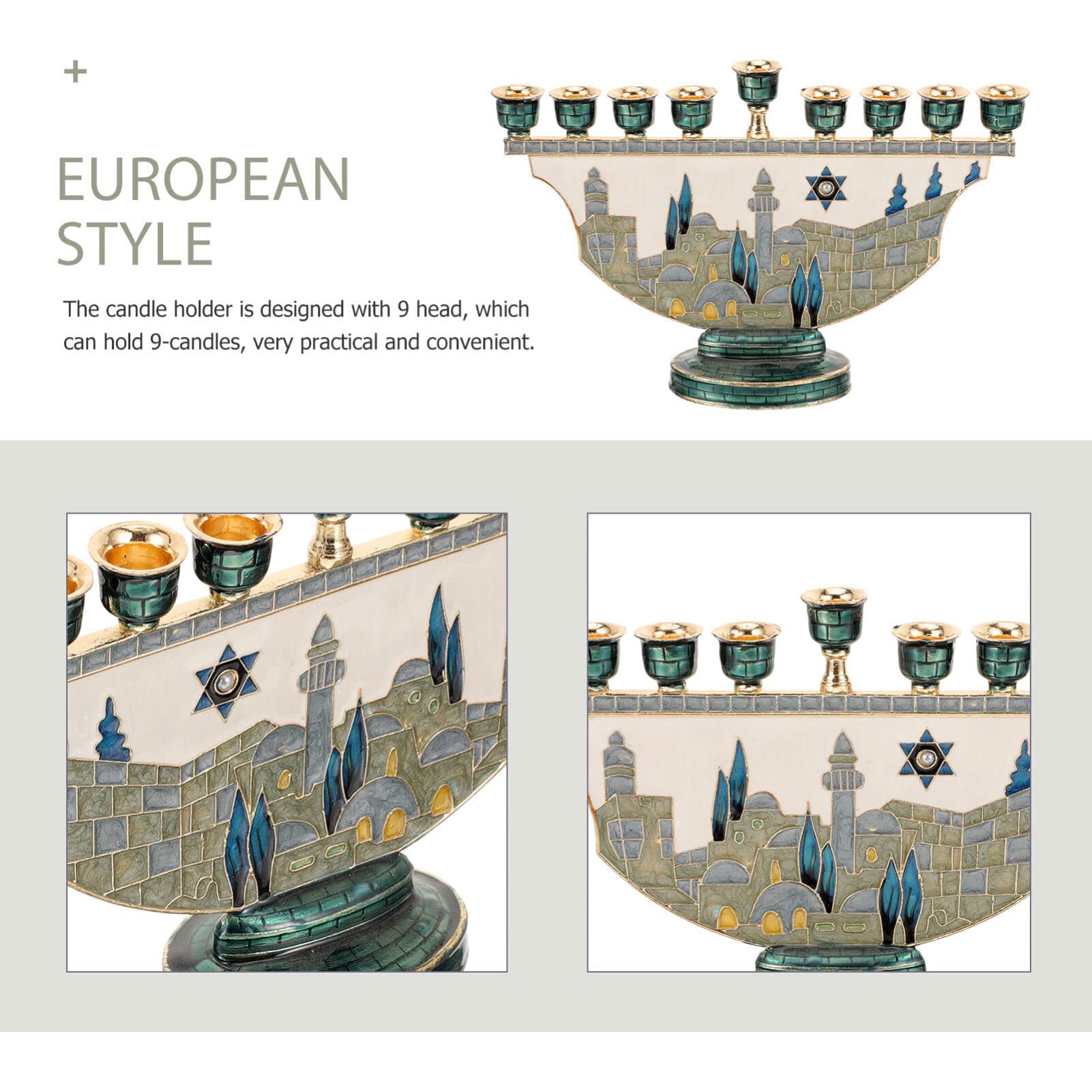 9 Branch Hanukkah Menorah Jeru - Tables recension och pris