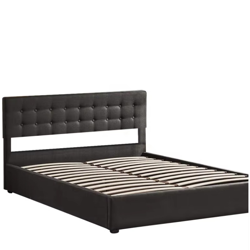 ^Modern Queen King Size Velvet - Gas Lift Storage Bed Hydraulic recension och pris